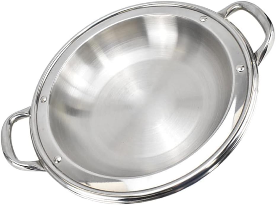 LIFKOME Hotpot Pot Divider Cooking Pot Chinese Hot Pan Stainless Steel Household