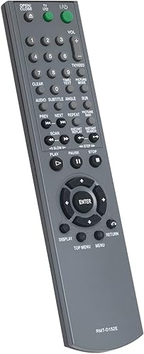 Miniatura 2 de Allimity RMT-D152E RMTD152E - Control remoto de repuesto compatible con reproductor de CD DVD Sony DVP-NS725 DVP-NS725P DVP-NS425 DVP-NS425P