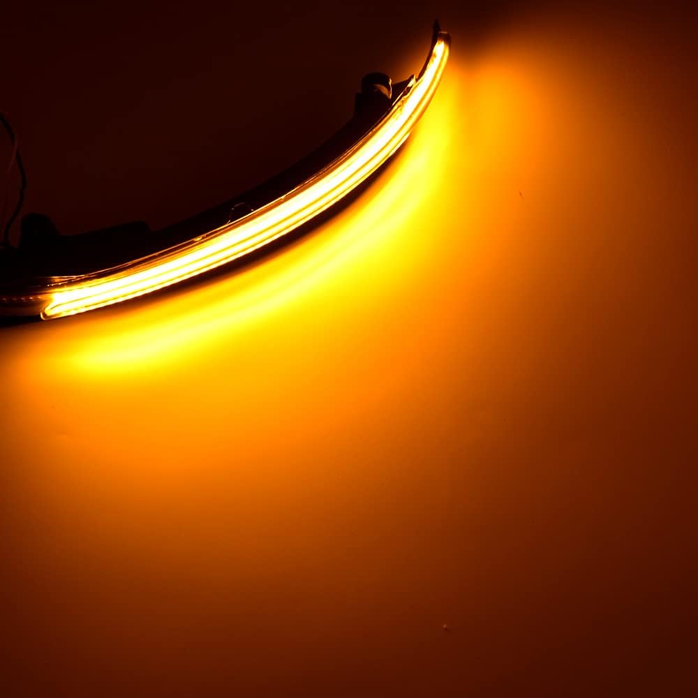 2pcs Dynamic Sequential Blink LED Side Mirror Turn Signal Light Assembly Compatible with Au-di Q5 SQ5 8R 2010-2017, Q7 4L SQ7 2010-2015-Blue and Yellow