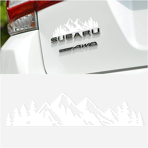 Miniatura 7 de Calcomanías de árbol de montaña de nieve para automóvil, calcomanías de logotipo gráfico de montañas de 7 pulgadas, calcomanías de insignia de alta