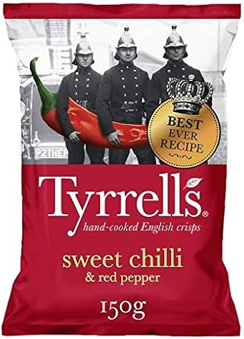 Tyrrells Sweet Chilli & Red Pepper Crisps, 5.3 oz 150 g