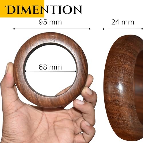 Image of Handcrafted Wooden Bangles Set | Sustainable Natural Wood Jewelry for Women | Stylish & Lightweight Bracelets - Perfect for Christmas Gifts, Winter Fashion & Eco-Friendly Gifting