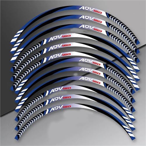 Autocollant Réfléchissant Moyeu Roue Haute Visibilité pour Honda ADV 150 Turquesa