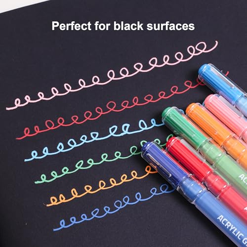 144 Colors Acrylic Gel Pens for Adult Coloring Journaling Artistic Creation by Woncsiney - Image 8
