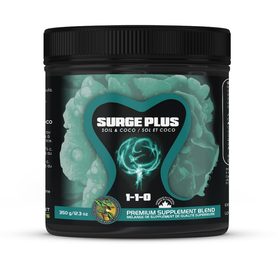 Surge Plus All Purpose Plant Food Supplement – 7-in-1 Formula with Sea Kelp, Amino Acids, Humic & Fulvic Acids for Stronger Roots, Bigger Harvests & Vibrant Blooms – Ideal for Soil & Hydroponics, 350g