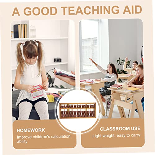 Toyvian 1Pc Brinquedos Ábaco Para Crianças Brinquedos Vintage Ferramentas Infantis 13 Colunas Ábaco