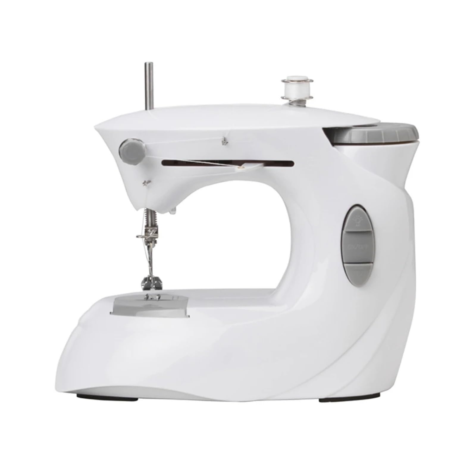 Stopka Do Maszyny Szycia Dla Mini Ręcznego Przenośnego Asystenta Nowy Dom Elektryczny Pulpit Wielofunkcyjny Zamykany Przycisk DIY Ubrania Mocna Cicha Stabilna(A with Kit)