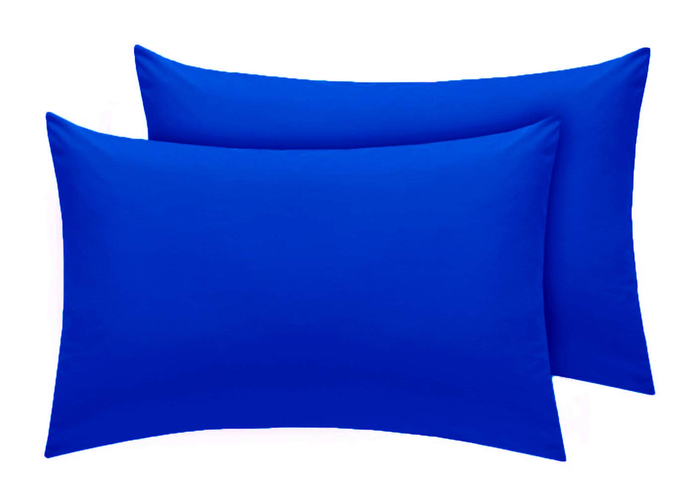 AmigoZone New 2 x Pillow Cases Housewife Plain Cover Polycotton Bedroom Luxury Pair Pack (Royal Blue), Standard