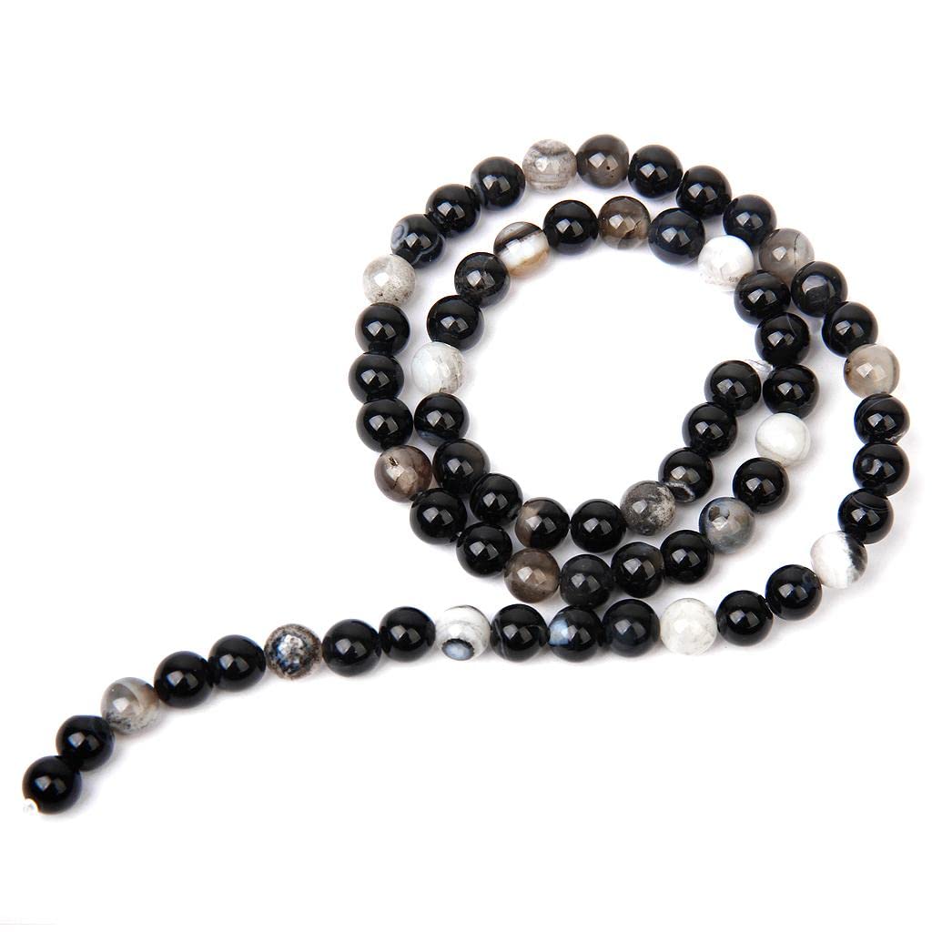 SNAPPSY 2X Strand 6mm 15.5'' Agate Round Gemstone Loose Beads Jewelry Craft Finding-image-23