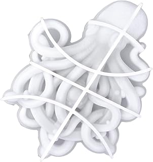 SEWACC decor epoxy resin silicone epoxy mold silicone molds for crafts DIY silicone mold art craft mold silicone casting mold flexible silicone mold 3d Octopus white supplies Silica gel