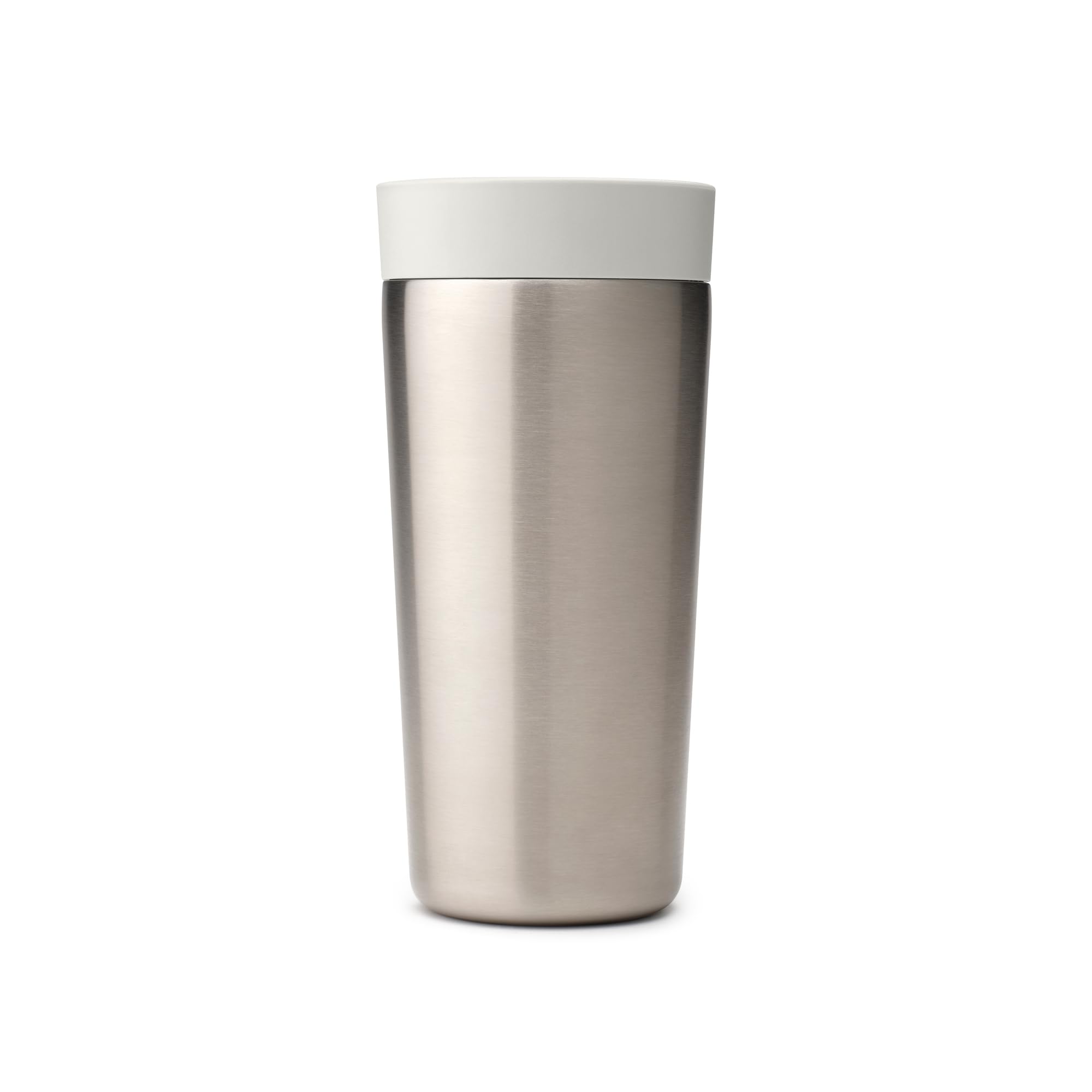 Brabantia - Make & Take Insulated Cup with Smart Click Lid, Keeps Drinks Hot for 6 Hours, Cold for 8 Hours, Leak-Proof Travel Mug - Light Grey, 0.36L