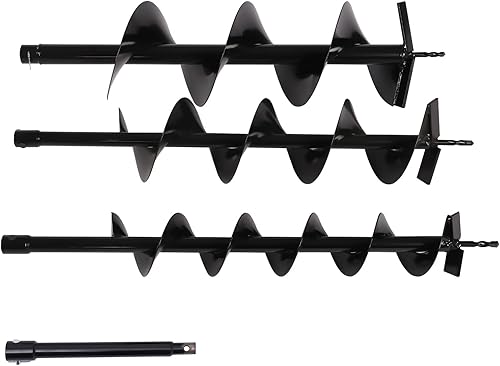 Miniatura 5 de OCASAMI Excavadora de agujeros de poste de taladro alimentada por gas 52CC 2 tiempos, taladro de tierra EPA con broca de 4", 6" y 8" y varilla de