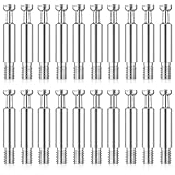 20Pcs Cam Bolts for Furniture Connector Fixing Screws Cam Screws Furniture Cams Lock Fasteners Connecting Fittings Tools Fixing Bolt Fasteners for Cabinet Drawer Wardrobe Table, Silver
