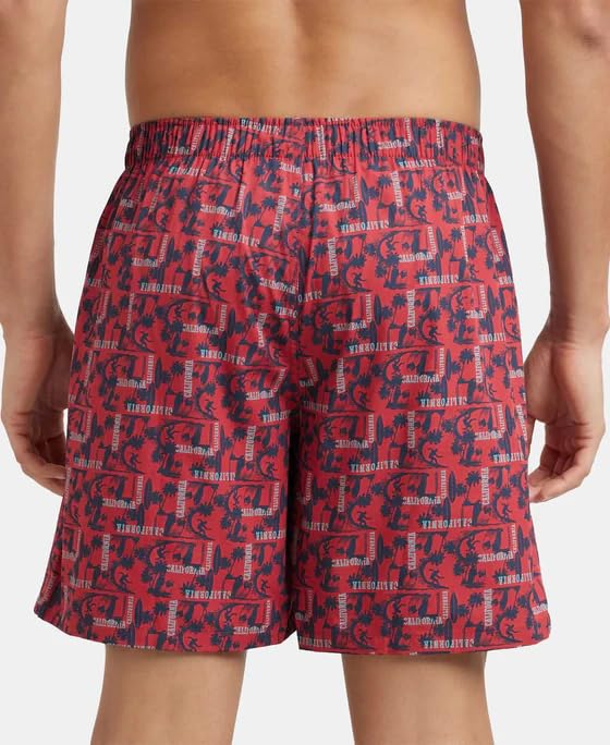 Image of Jockey US57 Men Super Combed Mercerized Cotton Woven Printed Boxer Shorts with Side Pockets (Prints May Vary)