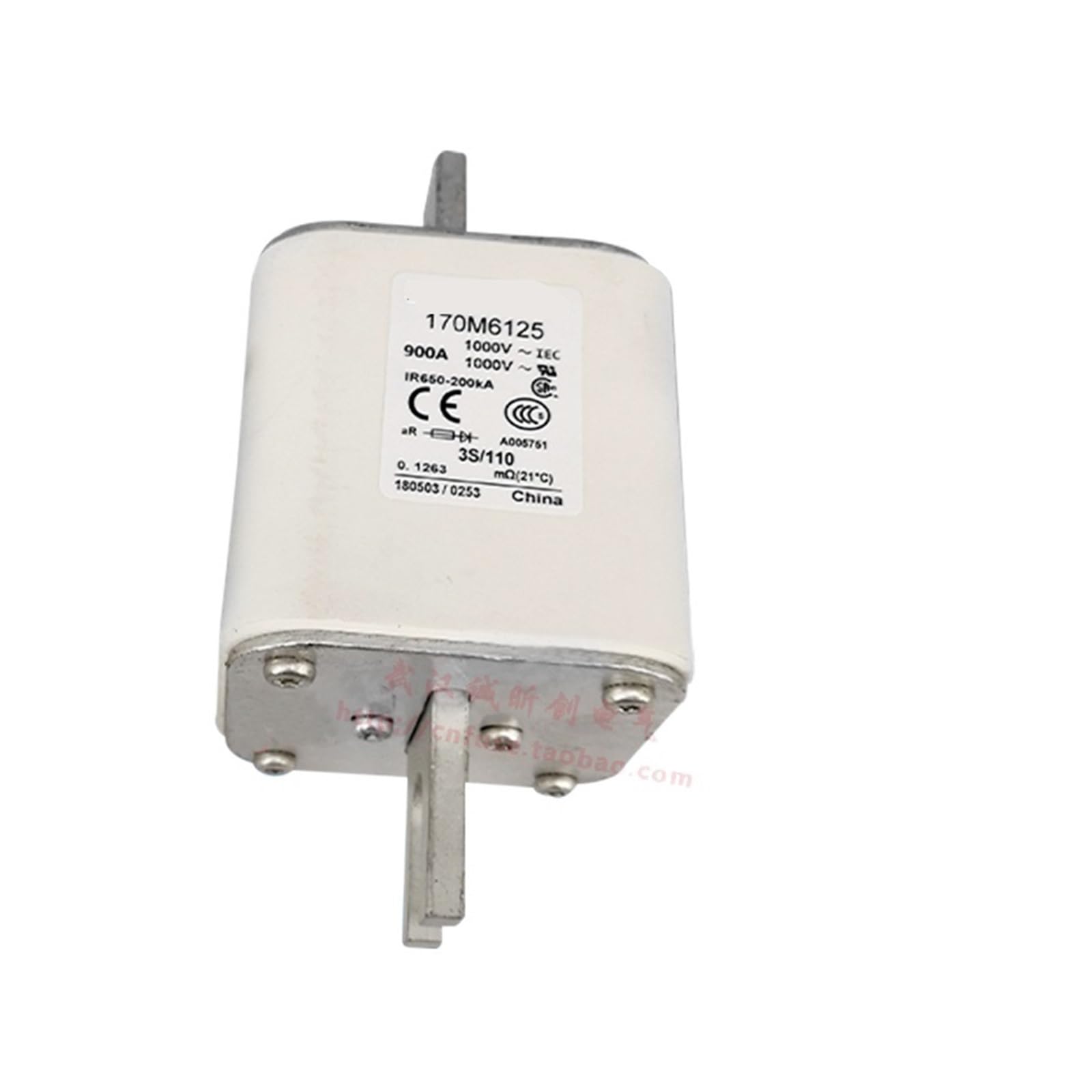 Fusible de protection onduleur 170M6125 calibre 900A et 1000V