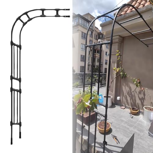 Halbbogen Kletterpflanzen Rankhilfe Rosenhalbbogen, Robuster Gartenlaube, Halbseitiger Garten Pflanzen Rankhilfen,180 * 240 * 40 cm