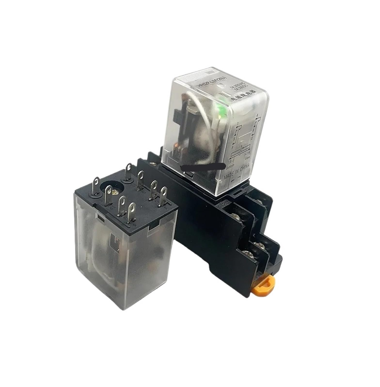 10 juegos de bobina de relé de potencia relé de uso General relés 12v/24v AC 110v/220v interruptor de relé con Base de enchufe(DC,110V)