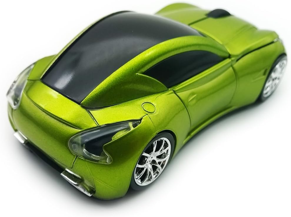 Miniatura 5 de Ratón inalámbrico de coche para computadora, con receptor USB, 3D, 1600 DPI, fresco y lindo, para computadora portátil, PC, Mac, para niños, niñas,