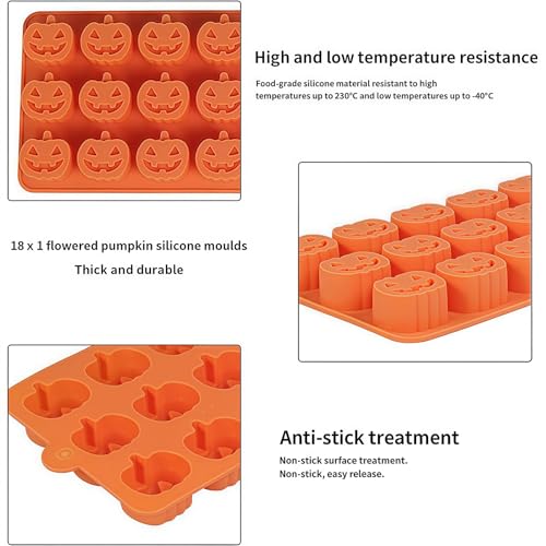 Pumpkin Silicone Moulds, Pumpkin Cake Molds Thanksgiving Halloween Thanksgiving Fall Autumn Baking Wax Melts Soap Making - Image 3