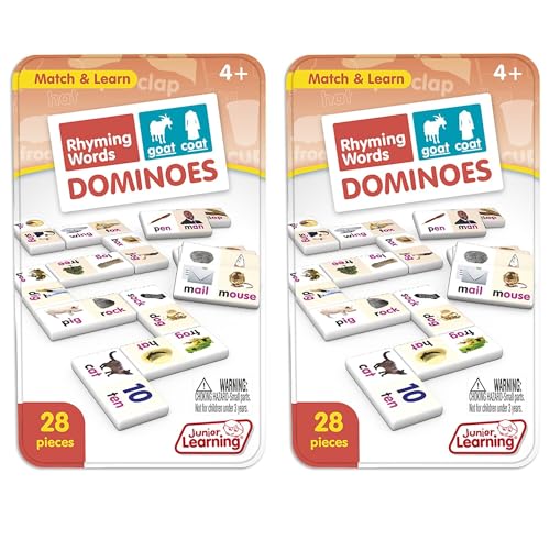 Junior Learning Dominoes de Palabras que Riman, 2 piezas