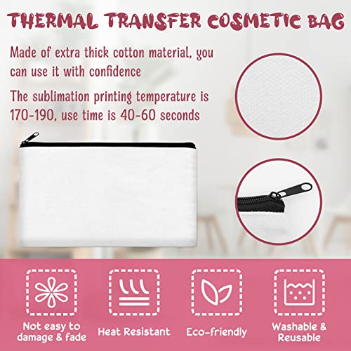 Image of Legigo 10 Pack Blank DIY Craft Bag Canvas Pen Case Blank Makeup Bags - Canvas Pencil Bag Cotton Canvas Cosmetic Bag Multi-Purpose Travel Cosmetic Bag 8.3 x 5 Inch, 10pack off white, Canvas Makeup Bags