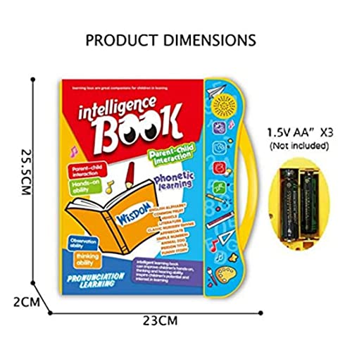 NHR-Kids-Intelligence-Book-English-Letters-Words-Learning-Sound-Book-Fun-Educational-Toys-Activities-with-Numbers-Shapes-Animals-Phonetic-Learning-Book-for-Toddlers-E-Book-Multicolor
