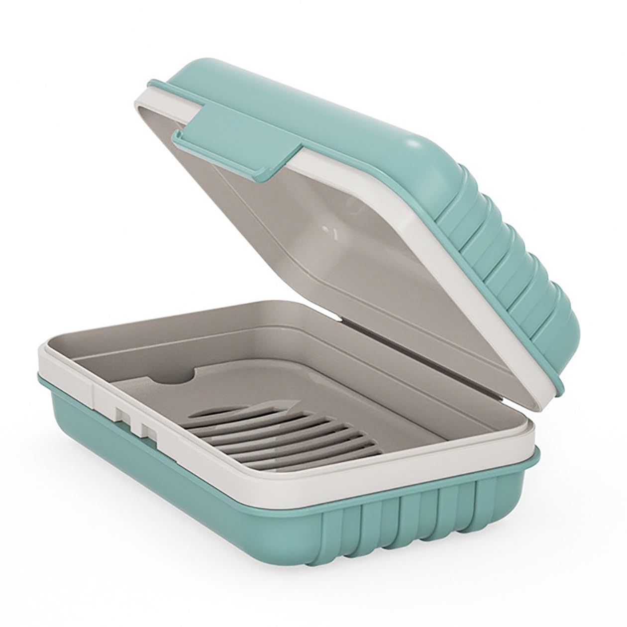 Travel Soap Case with Lid, Portable Soap Dish, Soap Box with Draining Board, Waterproof Leakproof Soap Container Holder for Gym, Travel Soap Box