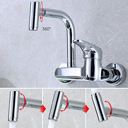 Grifo de cocina de pared de 360 grados idóneo para lavar verduras y llenar ollas grandes de agua 6