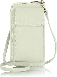 100% Made in Italy - Borsa a tracolla in vera pelle italiana con cordino, regalo da donna