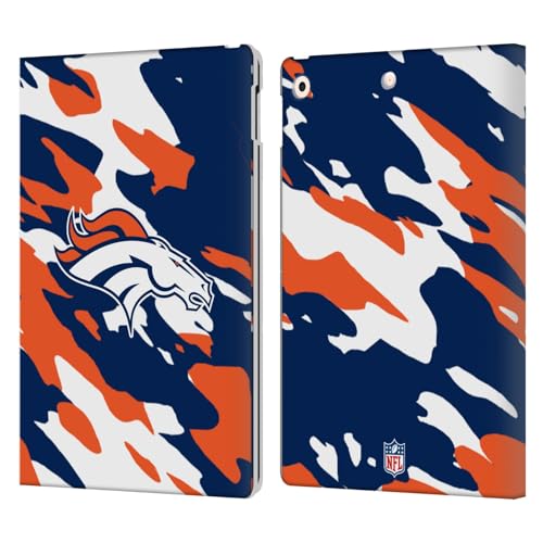 Étui en Cuir Premium NFL Denver Broncos Camouflage pour Apple iPad