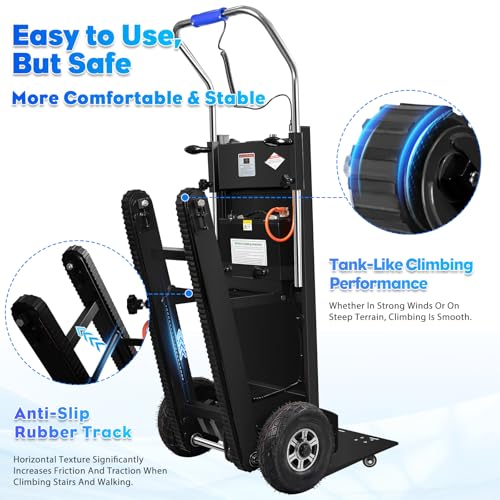 Carretilla eléctrica para escaleras, carga 900 lb miniatura 2