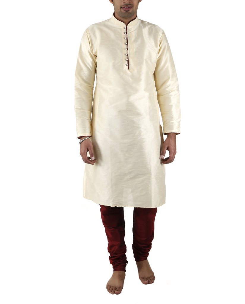 Royal KurtaMen's Kurta Palace Silk Kurta & Churidar Set Small