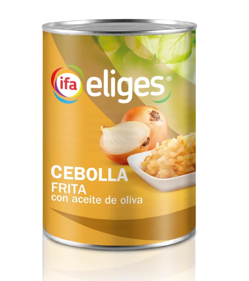 Cebolla Frita con Aceite de Oliva, Gebratene Zwiebeln mit Olivenöl, 1/2 kg Dose, 4er Pack
