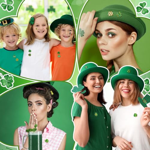 Image of Landical 30 Pcs St Patricks Day Enamel Pins Bulk Green Irish Shamrock Lapel Brooch Pins St Patrick Day Souvenir Jewelry Gift for Irish Holiday Clothes Backpack Hat Jacket Accessories Decoration