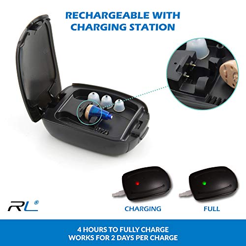 R&L Hearing Amplifier C100 Rechargeable to Aid and Assist Hearing Difficulties of Seniors, Rechargable Digital Device, Each Charge Lasts 2 Days, Fit Either Ears (2 Pack) - Thumbnail 5