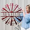 Personalized Windmill Wall Decor Personalized Windmill Sign Custom Windmill Decor Metal Family Name Sign Last Name Farmhouse Decor Farm Sign