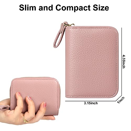 Image of Credit Card Wallet, RFID Card Case Wallet, Zipper Card Cases Holder for Men Women, RFID Blocking, KeyChain Wallet, Compact Size Card Organizer Case for Women