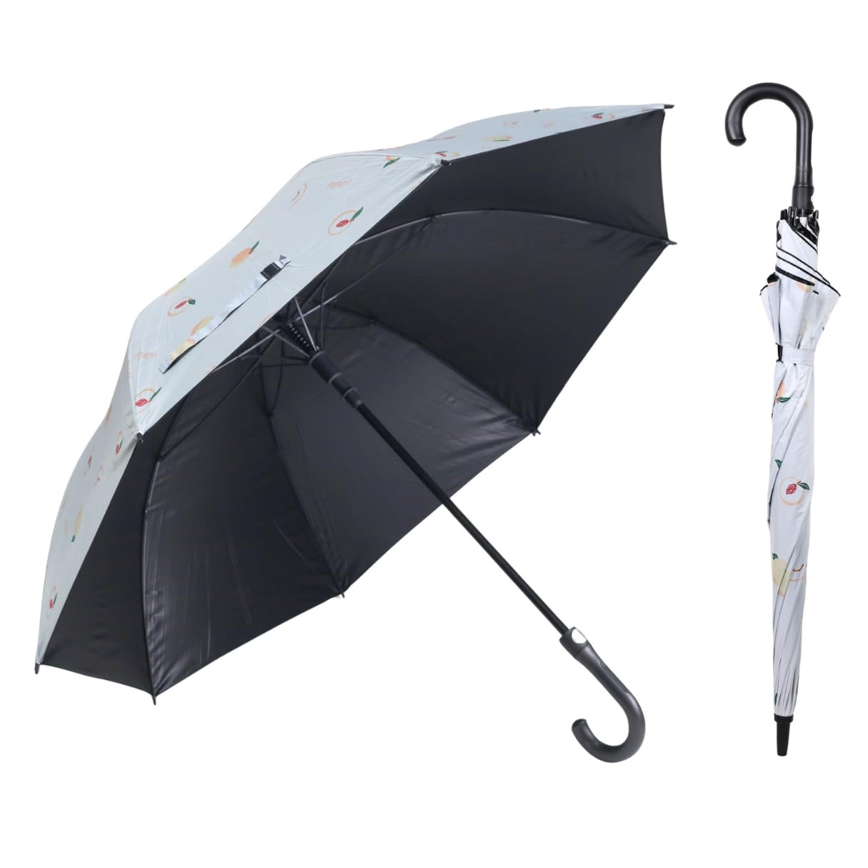 KREPSBig Umbrella for Man-Women, J Stick Automatic Windproof Fast Drying Waterproof Umbrella, Portable 110cm, Auto Open Travel Umbrella for 2 Persons