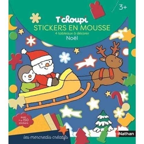 T'choupi stickers en mousse - 4 tableaux à décorer - NOËL