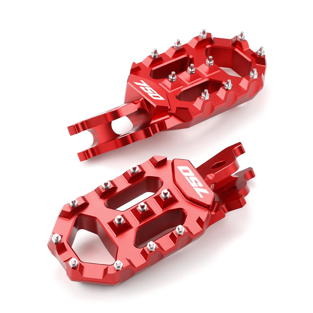 Modeer Pedane fuoristrada ad alte prestazioni per Transalp XL 750 2022 2023 2024 2025 - Adventure & Fuoristrada xl 750 transalp accessori moto (rosso)
