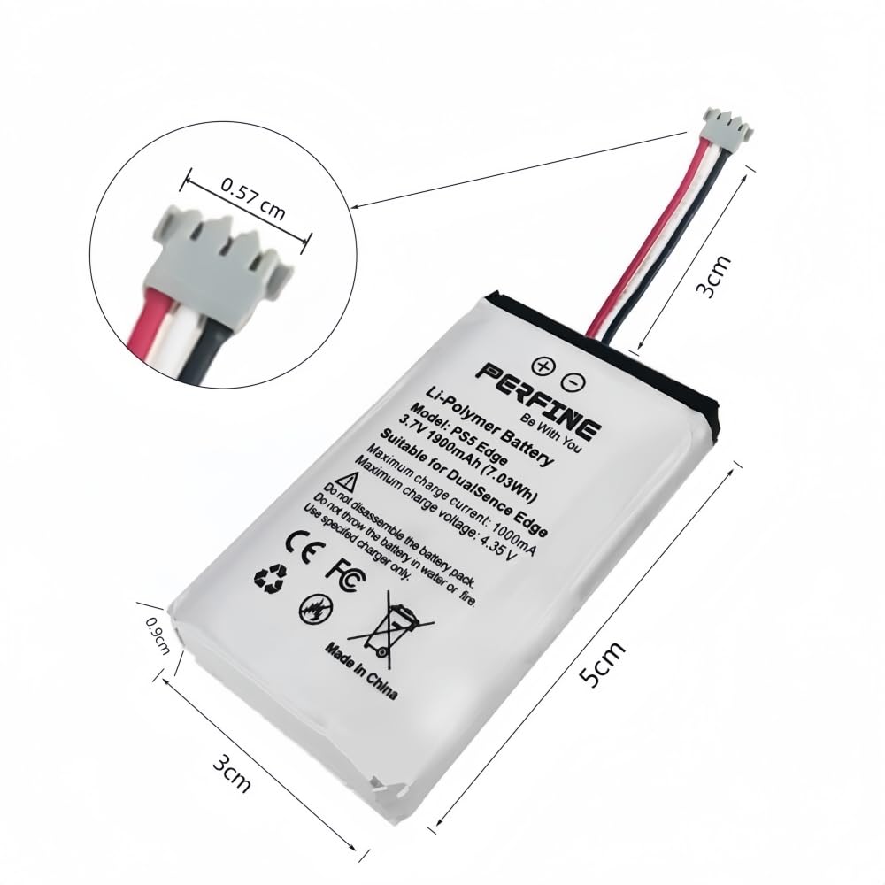 Batería para mando de juego PS5 Edge, BAGP1001, batería de repuesto para Sony Play Station 5 DualSense Edge, 1800 mAh
