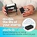 ExcelMark Custom Stamp – Clear & Crisp Impressions – Personalized Self-Inking Rubber Stamp – Use for Address Stamp and More (Large)