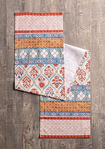 Maison d' Hermine Romane 100% Cotton Table Runner for Party | Dinner | Holidays | Kitchen | Thanksgiving Christmas , Single Layer (37cm x 180cm)