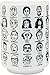 The Unemployed Philosophers Guild It's Hard to Get a Handle on Philosophy - Porcelain Handleless Tea Cup Featuring 60 Illustrated Portraits of Western Philosophers, Comes in Fun Box, 9 oz.