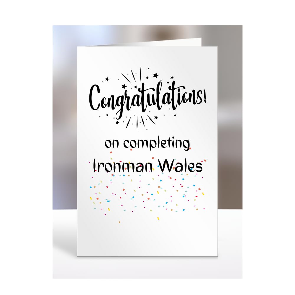 Congratulations on completing Ironman Wales card, gifts for men, women, friend, son, daughter, brother, sister, colleague, presents for christmas, A5-245_26