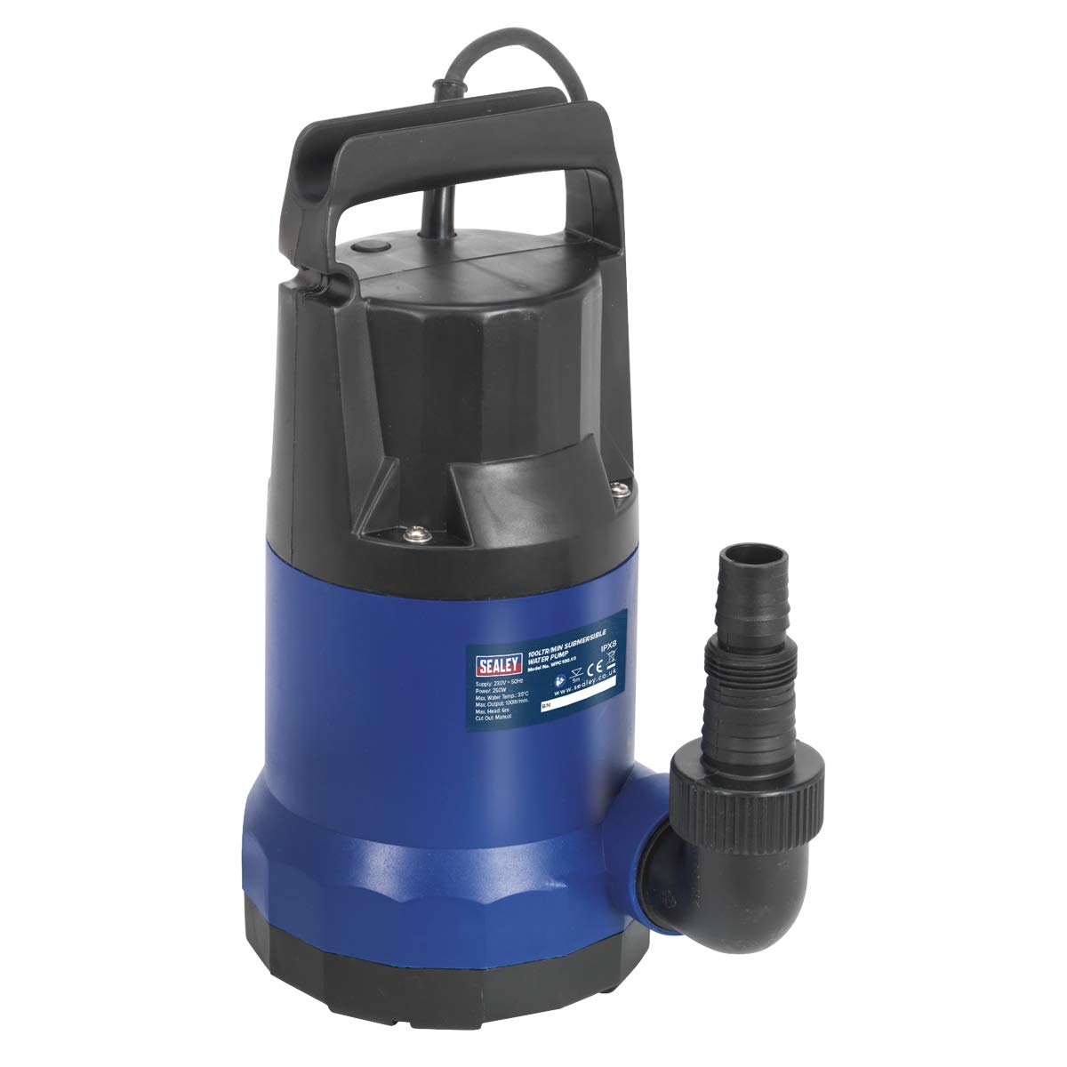 Sealey WPC100 Submersible Water Pump 100ltr/min 230V