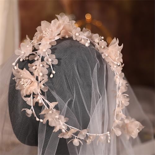 Accesorios de vestido de novia de seda para peinados de boda exterior 4