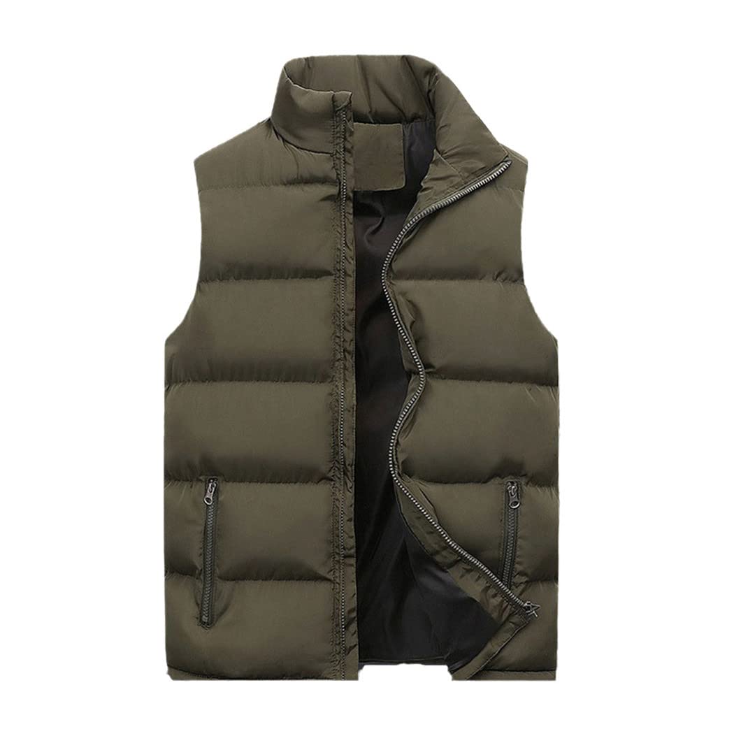 Chaleco con cremallera para hombre holgado que abriga el torso con comodidad 7