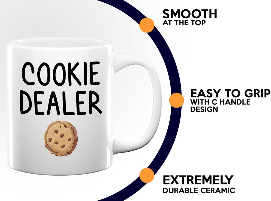 Cookies Coffee Mug 11oz White -Cookie Dealer - Baker Pastry Chef Cake Decorator Culinary Student Mom Bakery Owner Cake Taster