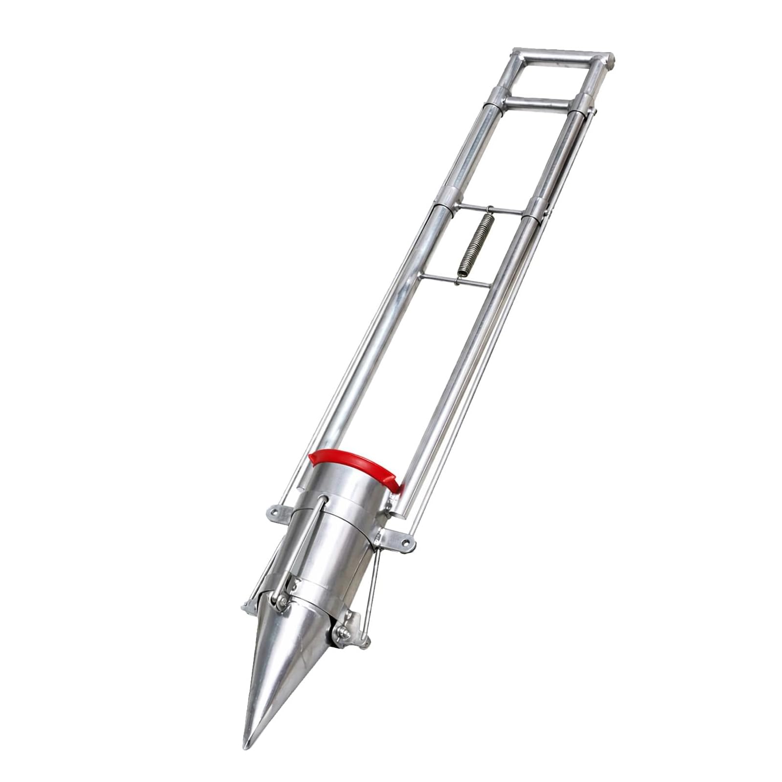 Piantabulbi a Manico Lungo in Acciaio Inox, Attrezzo Manuale per Trapianto con Molla, per Bulbi, Piantine, Fiori, Ortaggi e Giardino